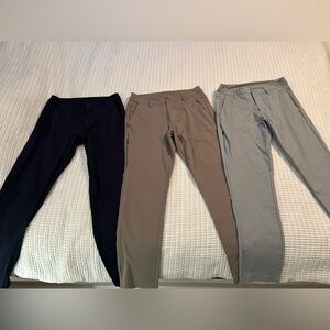 Men's Classic Pants Set - Navy, Khaki, and Gray